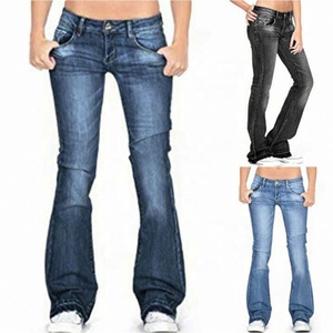 <span class=keywords><strong>Jean</strong></span> en denim décontracté pour <span class=keywords><strong>femme</strong></span>, coupe skinny évasée, <span class=keywords><strong>taille</strong></span> <span class=keywords><strong>basse</strong></span>, extensible et respirant - Product Image 3