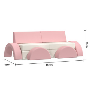 Children's <b>Sofa</b> High-Density <b>Sponge</b> Cushion Lemon Yellow Pink <b>For</b> 2 To 4 Years Unisex Play Seat - Product Image 4
