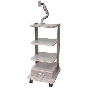 Chariot d'endoscopie Xinsheng 50x50x120cm en alliage d'aluminium, support mobile multi-niveaux pour scanner dentaire - Product Image 1