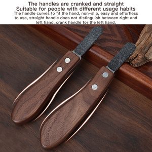 Venta al por mayor de fábrica, logotipo personalizado, mango de madera, cuchillo desplumador para <span class=keywords><strong>perros</strong></span>, cuchillo pelador para Terrier - Product Image 5