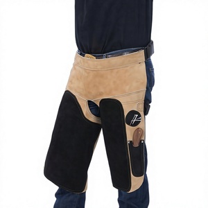 <b>Riding</b> Protection Mid Genuine Leather Full <b>Chaps</b> Adjustable Knee Guard Apron Utility Paddock Gear for Equestrian Training Farm - Product Image 4