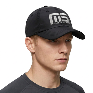 Mudassar Sports Black Baseball Cap 6-Panel Adjustable Embroidery Logo Front Male Sporty Casual Hat - Product Image 2