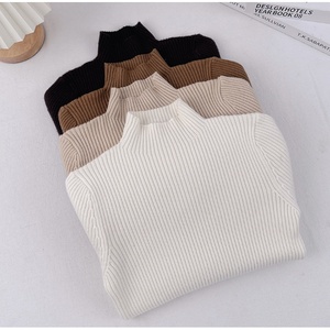 Maglia sportiva 2025 autunno inverno maglia spessa per ragazzi ragazze maglione alto elastico medio lavorato a maglia mezza <span class=keywords><strong>dolcevita</strong></span> per bambini - Product Image 6