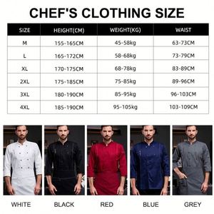 Chef <b>Coat</b> Jacket Men Gray Kitchen Custom Logo Workwear Products <b>Beach</b> Bar Restaurant Uniforms Wait Staff Sushi Bar Chef Uniform - Product Image 2