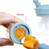 Voedingsveilige siliconen baby fruitvoeder speen set met 3 speenjes BPA vrij baby bijtring siliconen fruitvoeder