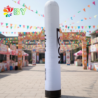 Pilier gonflable lumineux LED de 2m à 3m de haut pour événements publicitaires et fêtes, colonne gonflable, tour lumineuse gonflable pour la décoration