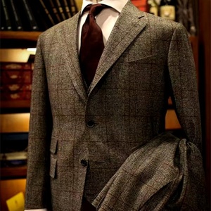 2023ที่กำหนดเองตัดเย็บอย่างเป็นทางการสูทสีน้ำตาลสำหรับผู้ชายฤดูหนาวสวมใส่ - Product Image 6