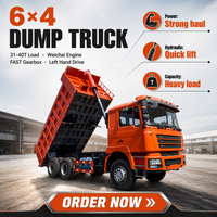 Truk Tipper Bekas 6x4 Weichai 351-450hp Gearbox FAST Kapasitas Angkut 31-40T Ban 12.00R20 Euro 3 Dukungan Lapangan Grosir