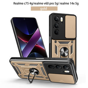 Fuerte succión TPU + PC soporte de anillo magnético funda de humo para Realme C75 4G/V60 <span class=keywords><strong>Pro</strong></span> 5G/14X 5G funda de teléfono ventana deslizante a prueba de golpes - Product Image 5