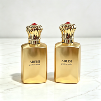 Promo! Kemasan Parfum Kosong Mini 50ml Botol Parfum Kaca Biru Doff dengan Kotak Kertas
