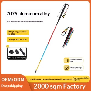 Bastones <span class=keywords><strong>de</strong></span> Trekking Plegables Profesionales <span class=keywords><strong>de</strong></span> Aleación <span class=keywords><strong>de</strong></span> Aluminio para Correr al Aire Libre, Senderismo y Montañismo - Product Image 5