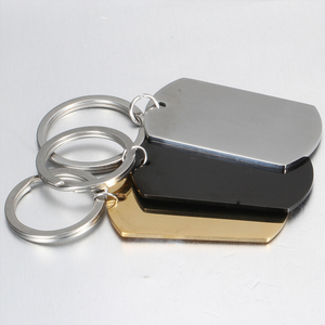 Pabrik disesuaikan gantungan kunci baja Titanium liontin logo iklan hadiah liburan terukir kalung baja tahan karat grosir - Product Image 4