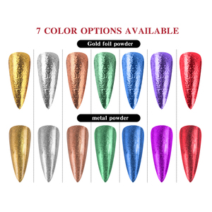 Ultra-brillante titanio dorado Pastel Foil Magic Mirror Powder Flash Nail Jewelry con galvanoplastia polvo acrílico para Nail Art - Product Image 3