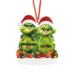 Oferta Especial: Encanto Personalizable de Resina de Pareja <span class=keywords><strong>Grinch</strong></span> - Colgante de Adorno Navideño para Árbol de Navidad, Decoración del Hogar para Fans de Películas - Product Image 1