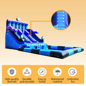 Customizable Outdoor Adult Commercial Giant Inflatable Water <strong>Slide</strong> Cheap Backyard Inflatable <strong>Slide</strong> with <strong>Swimming</strong> <strong>Pool</strong> - Product Image 2