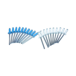 Kit de 100 Remaches 4.8x12 Fiore para Matrículas de Coche y Moto, 60 Azules, 40 Blancos, Surtidos, Resistentes, de Acero Galvanizado con Zinc - Product Image 6