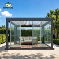 Pergola motorisée à lames orientables en aluminium, résistante à l'eau et au vent, pour jardin et terrasse – Vente en gros