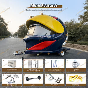 金利京商業用コーヒーキオスク景勝地ハンバーガーフライドチキン軽食トレーラー屋台移動式巨大ヘルメット型フードトラック - Product Image 5