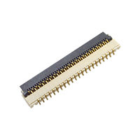 Connecteur FPC vertical de haute qualité 0,3 mm, montage SMT à 180 degrés, 13 à 61 broches, ZIF plaqué or pour assemblage de cartes PCB