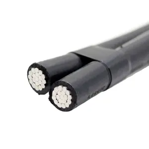 Kabel dupleks kabel Abc Bull 1/0 Awg 2*16mm Triplex cable3 * 25 3*50 3*70mm kabel daya abc