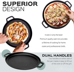 BBQ Charcoal Grill Pan with Handles <b>Silicon</b> Non-stick Pizza & <b>Baking</b> <b>Tray</b> for Outdoor Use - Product Image 4