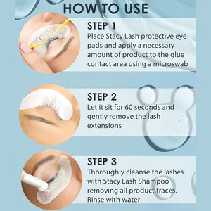 Lash chất tẩy rửa lông mi làm sạch nhanh chóng loại bỏ cho lông mi mở rộng keo chất lỏng Remover