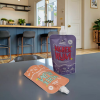 Sachets d'emballage alimentaire à bec verseur, sachets sous vide pour snacks et boissons, sachets autoportants jetables en aluminium
