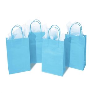 Small Paper Gift Bags with Handles and <b>Tissue</b> Birthday <b>Wedding</b> Party Goodies Gift Wrapping Paper Bags Custom Logo Paper Bag - Product Image 1