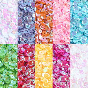Bán buôn nhà máy đầy màu sắc long lanh tự làm vật liệu Trang trí phụ kiện quần áo may sequin - Product Image 1