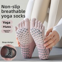 Chaussettes de yoga pour femmes, antidérapantes, en coton, pour Pilates et fitness, à cinq doigts, anti-frottement, vente en gros ODM