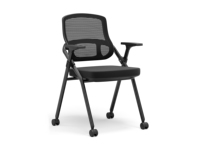 Chaise de formation pliable en maille avec roulettes mobiles, siège multifonctionnel pour bureau, étude et réunion, pour achat en gros