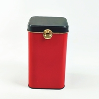 Boîte en métal carrée de qualité alimentaire pour le stockage et l'emballage cadeau de thé/café en grains avec fermeture hermétique