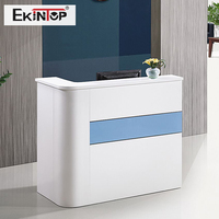 Comptoir de réception de bureau moderne en bois d'occasion, design de luxe, vente en gros