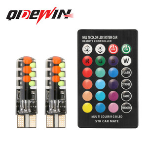 QideWin T10 LED Parking Light 6SMD RGB Seven Color Flashing <b>Car</b> <b>Interior</b> Lighting - Product Image 3