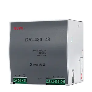 डॉ 480w स्विचिंग बिजली की आपूर्ति करने के लिए डॉ श्रृंखला एसी डीसी शक्ति 480W 48V एसएमपीएस दीन रेल