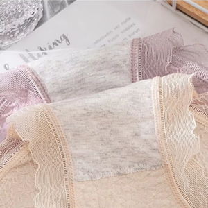 986 #, ropa interior <span class=keywords><strong>de</strong></span> tiro medio con borde <span class=keywords><strong>de</strong></span> encaje sin costuras <span class=keywords><strong>de</strong></span> alta calidad, bragas antibacterianas <span class=keywords><strong>de</strong></span> algodón <span class=keywords><strong>de</strong></span> estilo japonés para mujer, 6 colores - Product Image 4