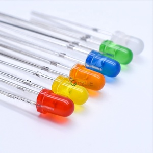 1000 Cái/túi Nhà Máy Giá 3 Mét Ống Kính Màu Led Trắng Đỏ Vàng Cam Xanh Khuếch Tán Thông Qua Lỗ Điốt 0.06 Wát 3 Mét Dẫn Diode - Product Image 1