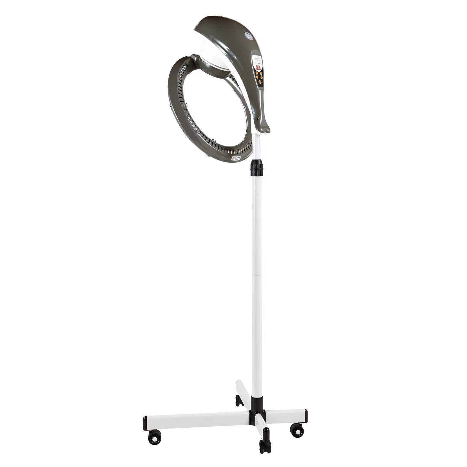 Bouton d'ordinateur vertical gris