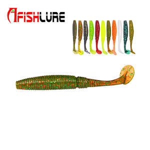 Type De ver T Queue Ver Doux Paddle 75mm 3.2g 6 pièces tube En Plastique Souple qui couvre le <span class=keywords><strong>visage</strong></span> leurre de pêche moules - Product Image 3