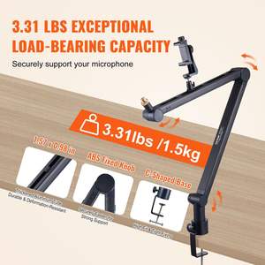Brazo de Micrófono Db Wholesale con Rotación de 360 Grados, Soporte Ajustable para Escritorio con Adaptador de 3/8 y 5/8 para Grabación en Estudio - Product Image 4