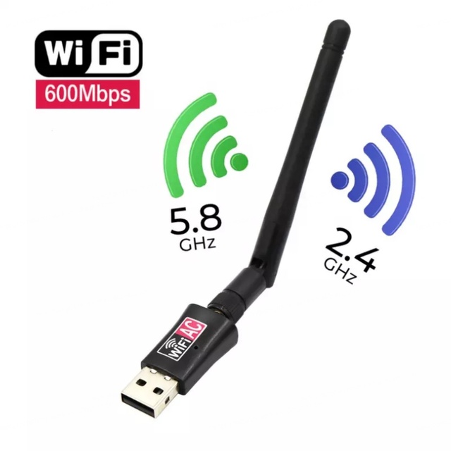 600Mbps 802.11n External USB WiFi Adapter Dual Band 2.4/5GHz AC 600Mbps in Stock for Desktop & Laptop