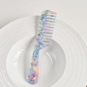 High Quality Acetate <b>Comb</b> Anti-static Handle <b>Comb</b> for Long <b>Straight</b> Hair Wide Tooth Long Handle Hair <b>Comb</b> - Product Image 4