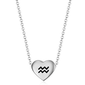 Heart Shape Taurus <b>Constellation</b> Pendant 18K Gold Plated Zinc Alloy <b>Necklace</b> For Daily Wear Gift Jewelry - Product Image 3