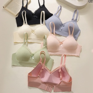 <span class=keywords><strong>Reggiseno</strong></span> da allenamento per ragazze adolescenti senza ferretto, con spalline regolabili, traspirante, leggermente imbottito, a mezza coppa, senza cuciture, estivo - Product Image 1