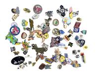 Broches et badges métalliques personnalisés, estampage à froid, laiton/alliage de zinc, plaqué or, argent, cuivre, formes personnalisées, pour chapeaux et vêtements
