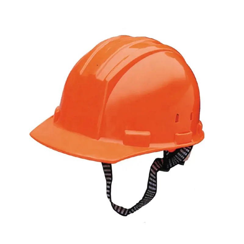 Оранжевый CE EN397 Материал из полиэтилена в испанском стиле для промышленной безопасности, шлем для строительной площадки, храповая Защитная твердая шляпа