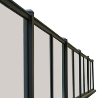 Rampe de balustrade en aluminium de haute qualité RG90 à cadre apparent, garde-corps en verre pour escalier, garde-corps en verre sur mesure