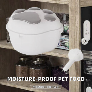 Contenedor de Almacenamiento de Alimentos para Mascotas de Plástico con Forma de Pata, Hermético y a Prueba de Humedad, para Gatos, Reptiles, Lagartos y Animales Pequeños - Product Image 2
