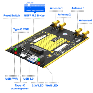 Module NGFF(M.2) 4G/5G vers adaptateur USB 3.0 avec emplacement pour carte SIM et 4 antennes compatibles extension réseau 30x42/52mm pour ordinateur - Product Image 3