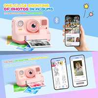Kamera Anak Portabel HD Warna untuk Merekam Video dan Mengambil Foto, Kamera Ganda, Layar 2.4-inci, Bahan ABS